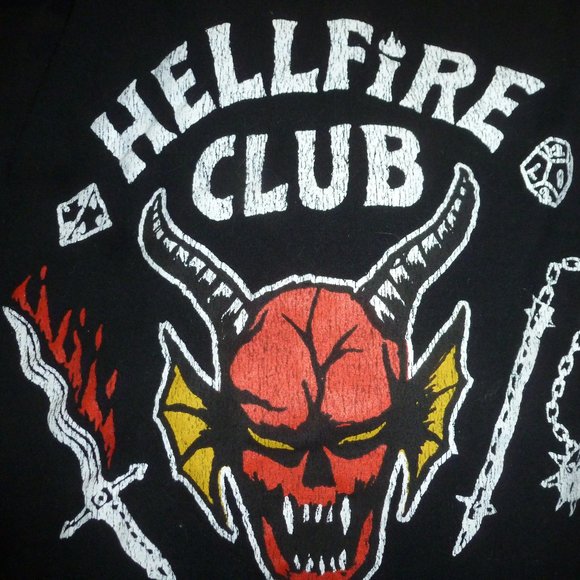 Stranger things Hellfire Club black image  T-shirt   short sleeve - Picture 4 of 6